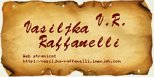 Vasiljka Raffanelli vizit kartica
